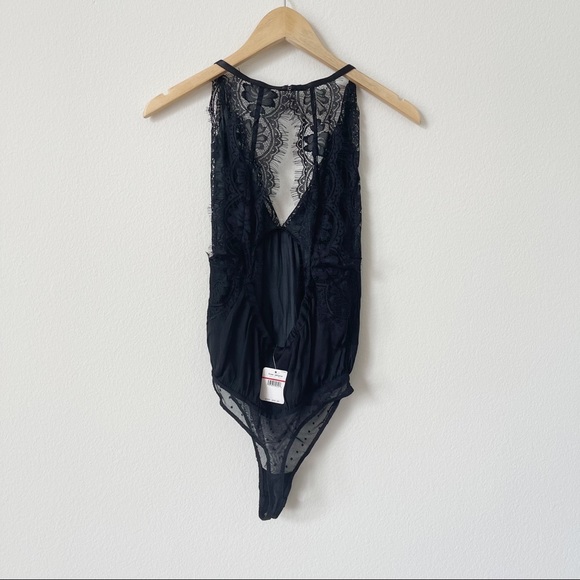 Free People Intimately Melrose Black Lace Backless Bodysuit XS - Picture 6 of 16